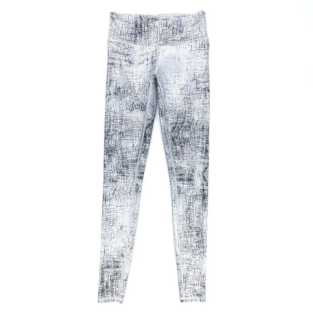 ALO YOGA Tech Lift Airbrush Leggings High Rise Full Length Shaping Crackle XS